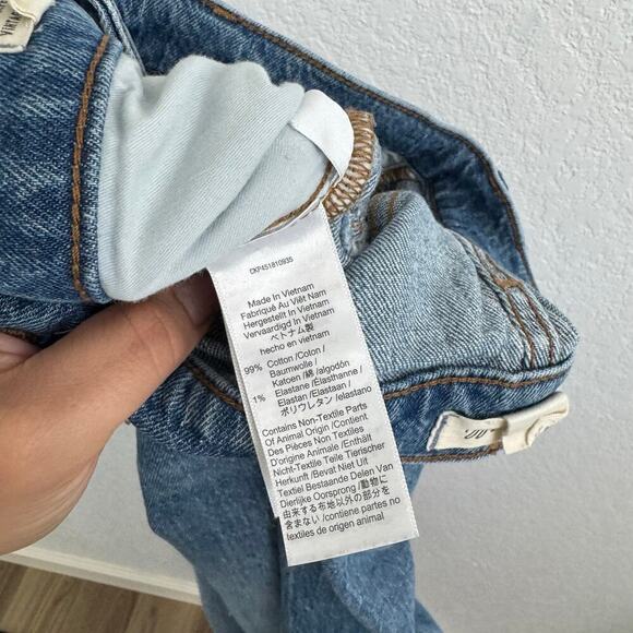 Madewell The Perfect Vintage High Rise Raw Hem Jeans Ainsworth Wash Blue 24T - Picture 13 of 14